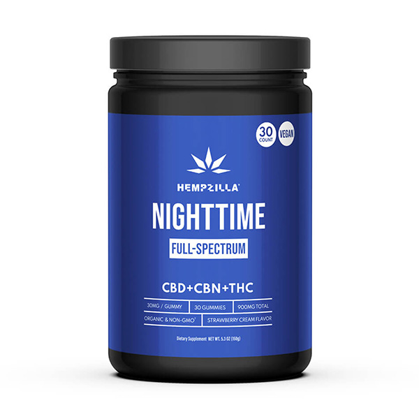 Hempzilla Full Spectrum Nighttime Vegan Gummies