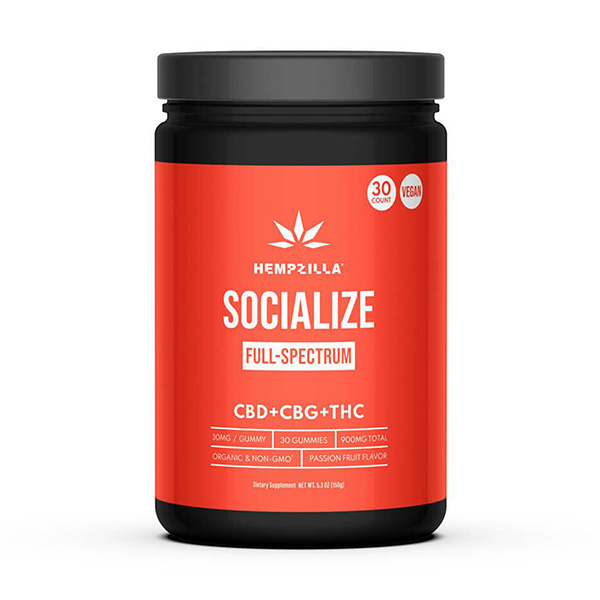 Hempzilla Full Spectrum Socialize Vegan Gummies