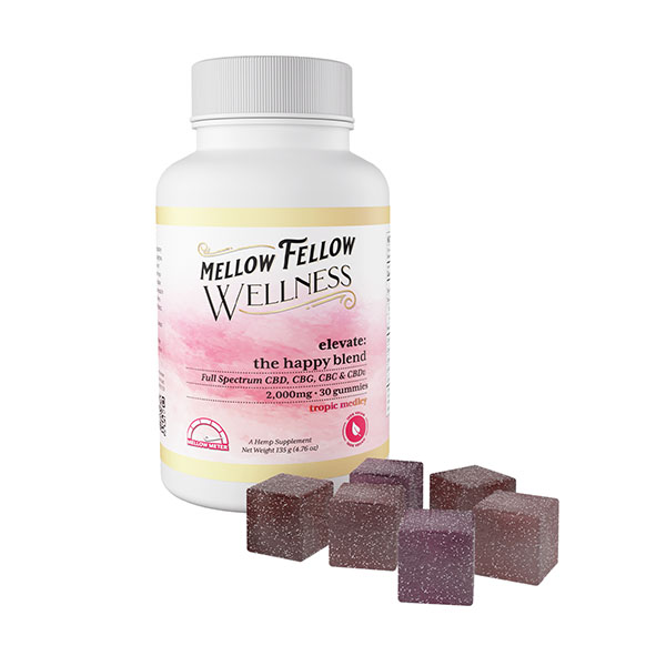 Mellow Fellow Elevate Blend Wellness Gummies | (30ct) 2000mg