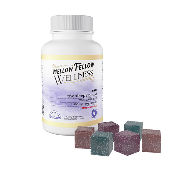 Mellow Fellow Rest Blend Wellness Gummies | (30ct) 1500mg